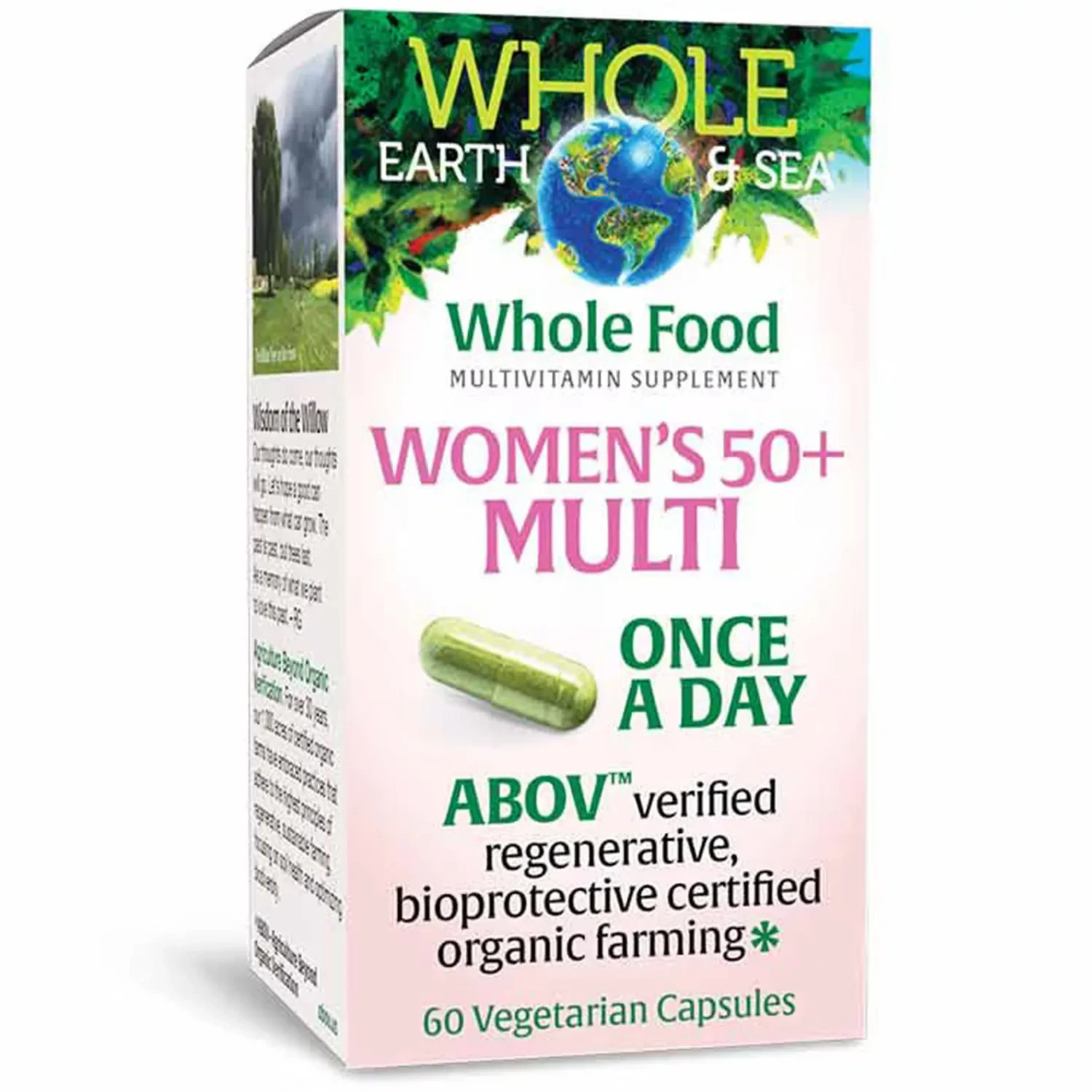 Natural Factors Whole Earth & Sea, Women’s 50+ Multi, Once a day, 60 vegcaps