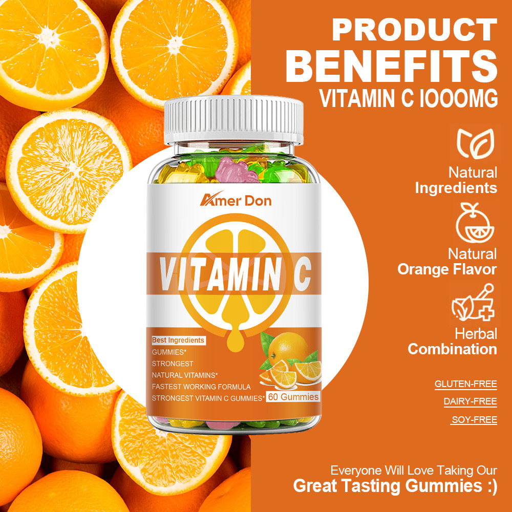 Vitamin C Gummies 2500mg-Ascorbic Acid Immune System Support Best Antioxidant