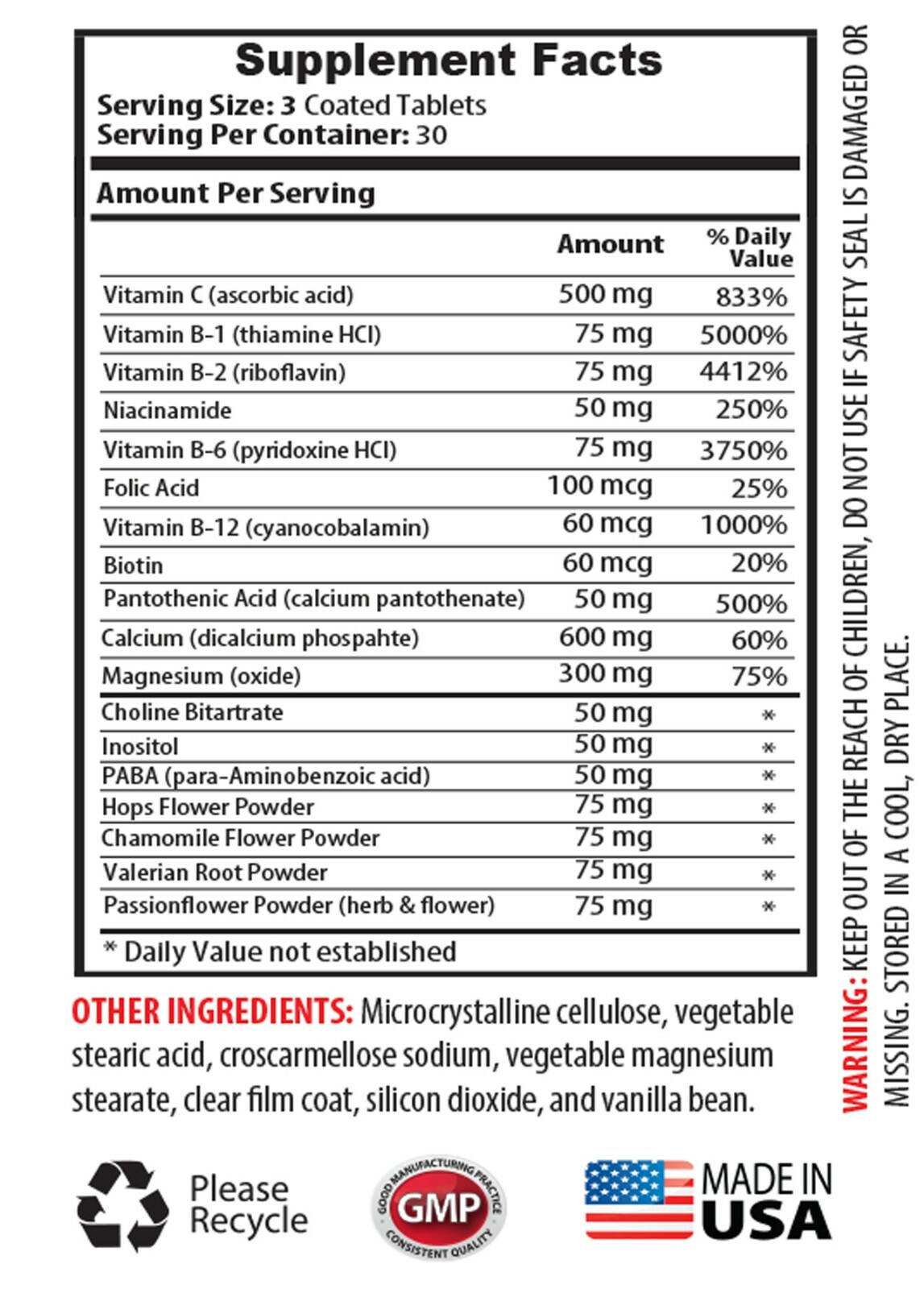 mood enhancement for unisex STRESS B & C – immune support multivitamin 3 BOTTLE