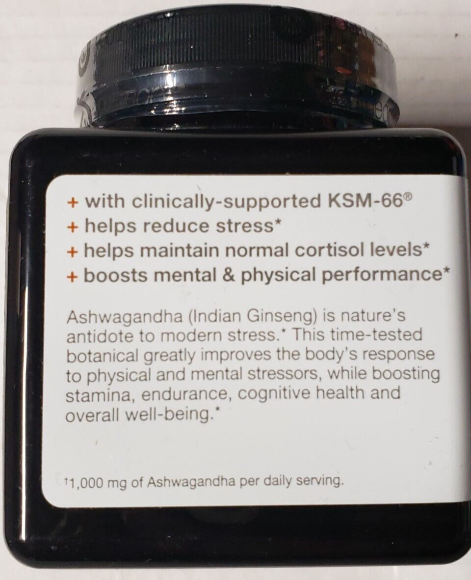 YOUTHEORY – ASHWAGANDHA – 60 Vegetarian Capsules – Calm & Clarity – Exp 12/2024