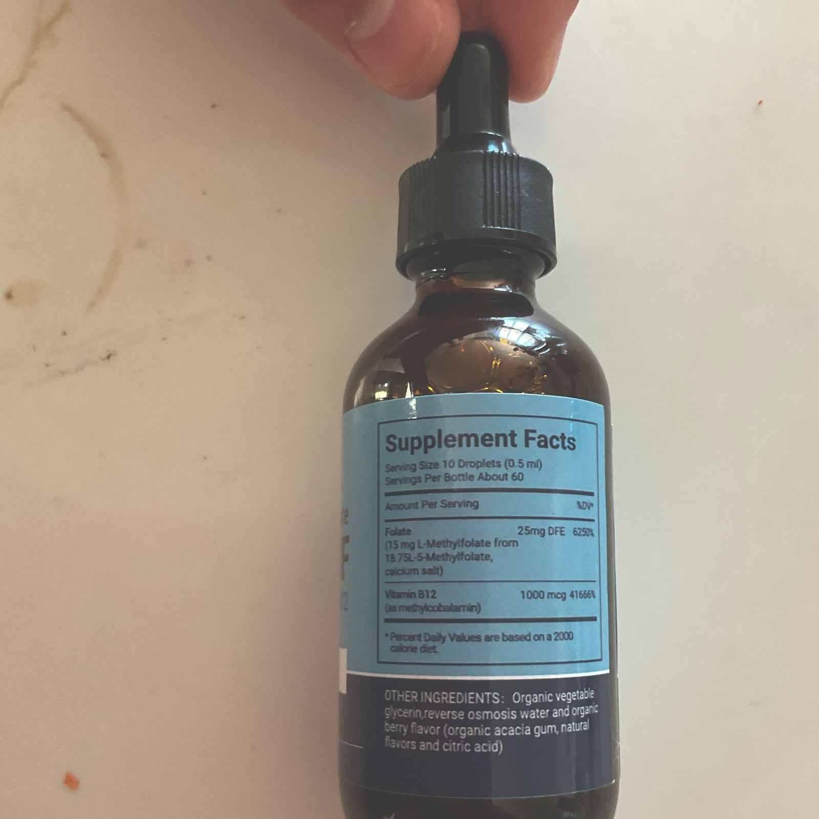 Boost & Balance L-Methylfolate 5-MTHF + Methyl B12 15mg 60ct + 60ml Berry Drops