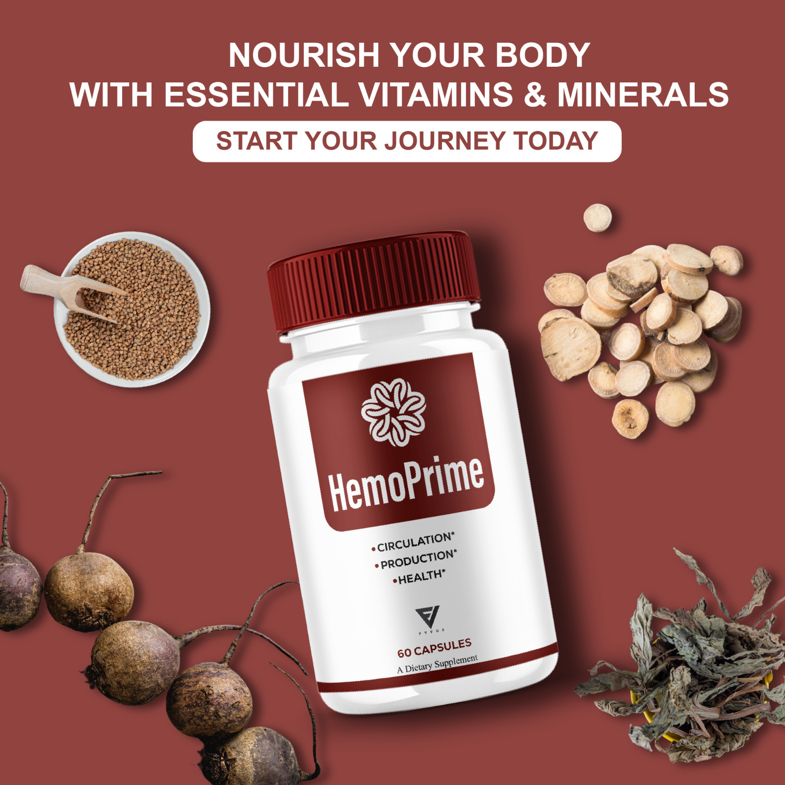 HemoPrime Male Performance, Hemo Prime Support (60 Capsules)