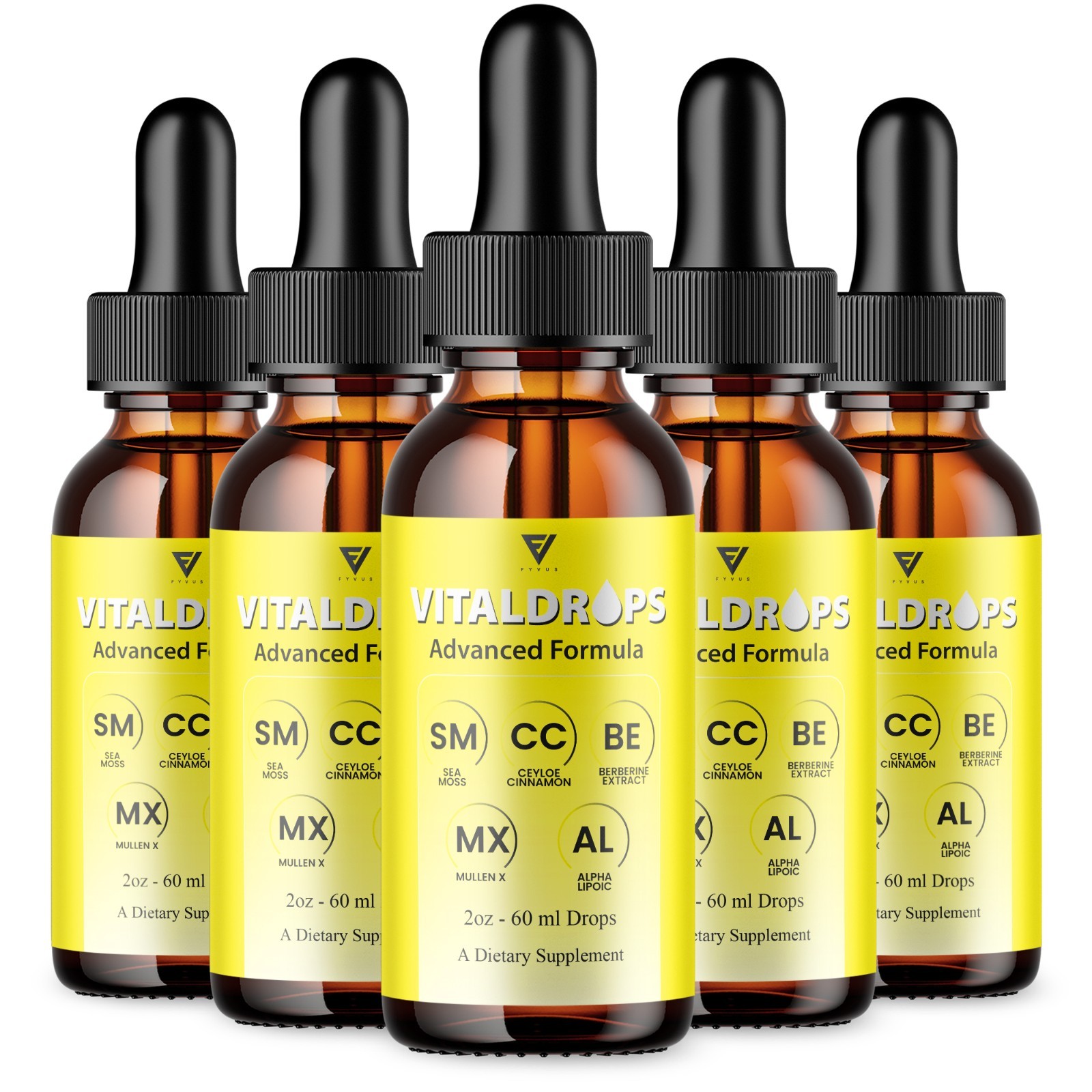 (5 Pack) VitalDrops Weight and Wellness Support, Vital Drops Supplement (10oz)
