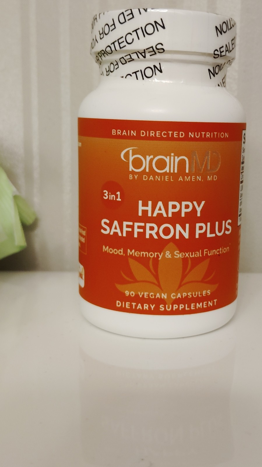 BrainMD Happy Saffron Plus Mood Memory Saffron Curcumin Zinc 90 Vegan Caps