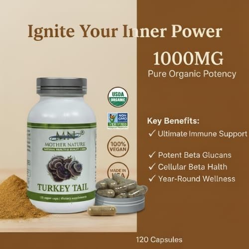 Mother Nature Turkey Tail Healthy Gut Mushroom Capsules — Mushroom Supplement