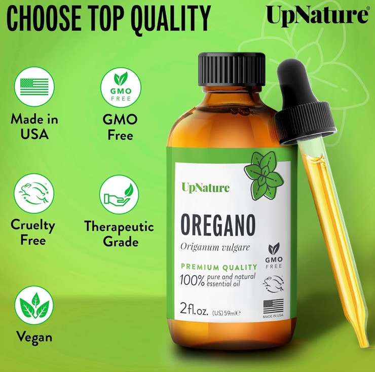 Up Nature •Oregano Oil ( 100% Pure & Natural Essential Oil) For Diffuser