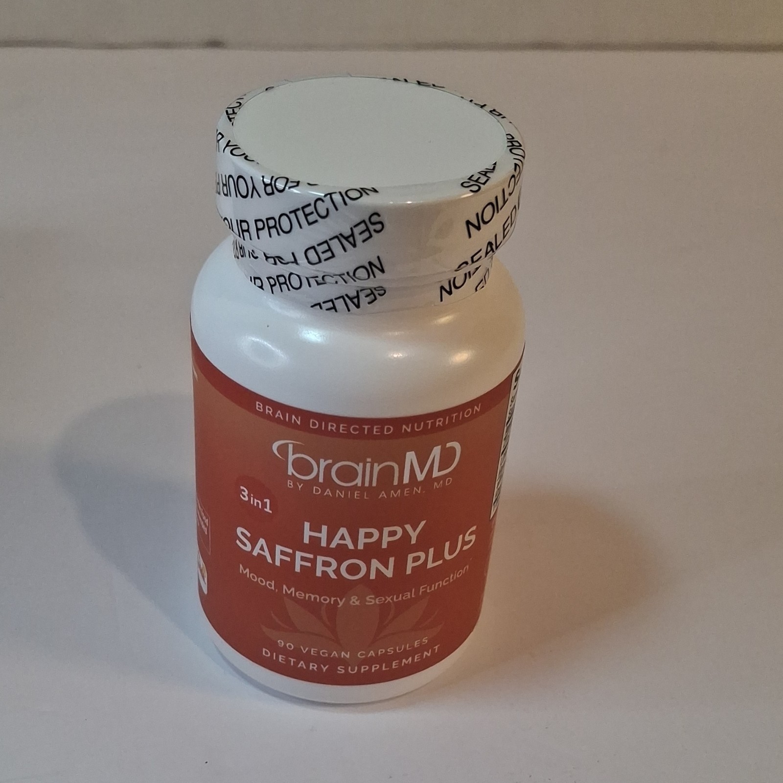 brainMD Happy Saffron Plus 3-in-1 Saffron Mood Memory Sexual Health 90 Vegan