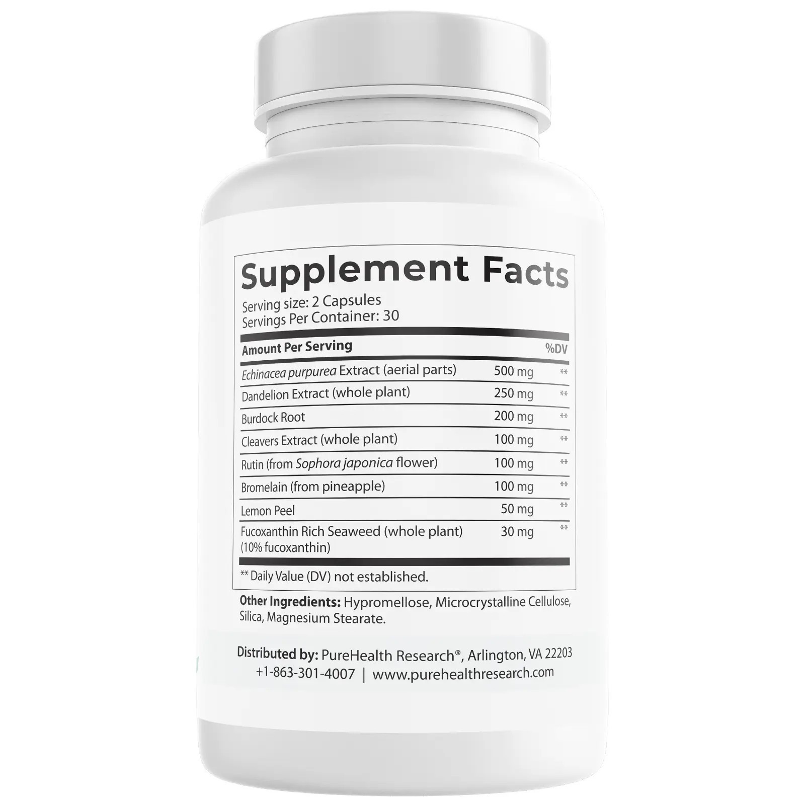 Pure Health Research Lymph System Support 60 Capsules dietary supplement