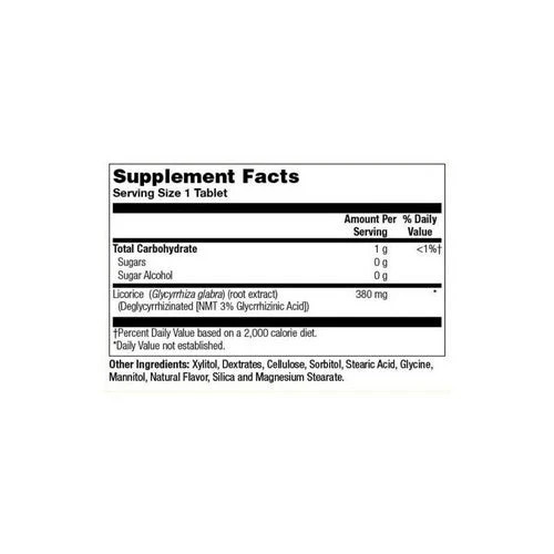 DGL Licorice Chewable 380 mg Mocha 100 chews By Nature’s Life