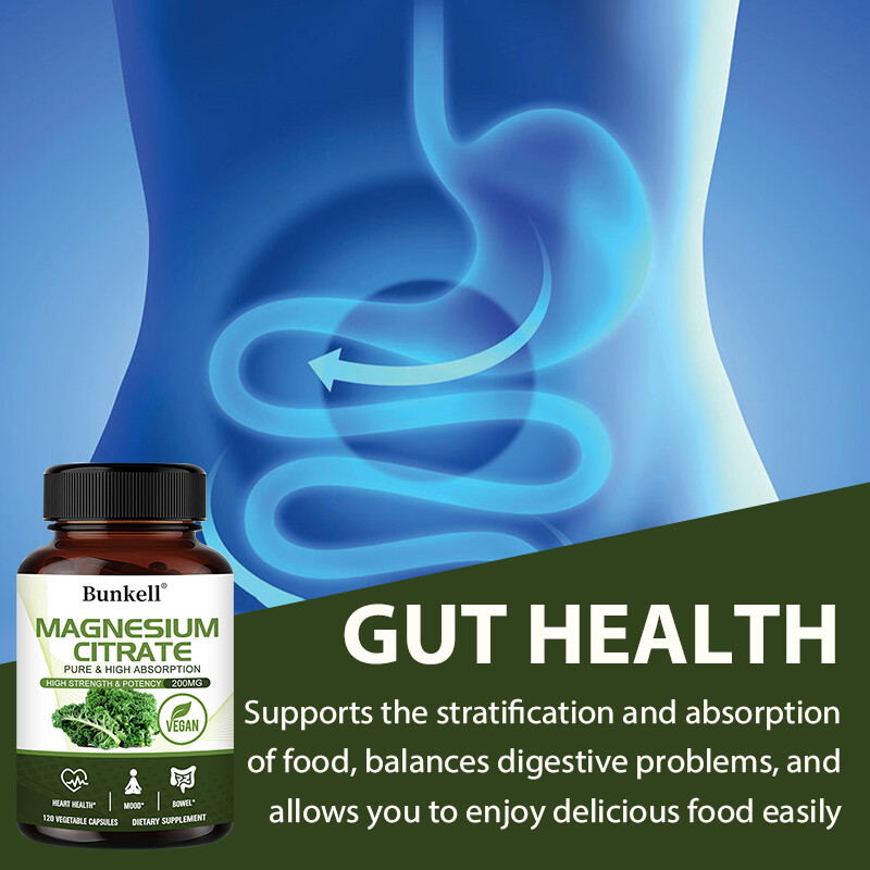 Magnesium Citrate Capsules 200mg Per Serving – Highest Potency Capsules