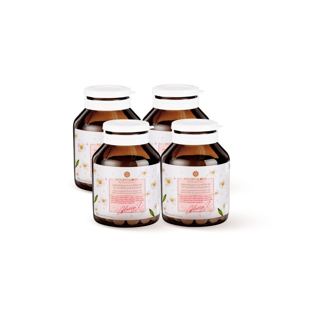 4x Moleculogy by Diamond Grains Glassy X 500 Dietary Supplement Bright Skin 60’s