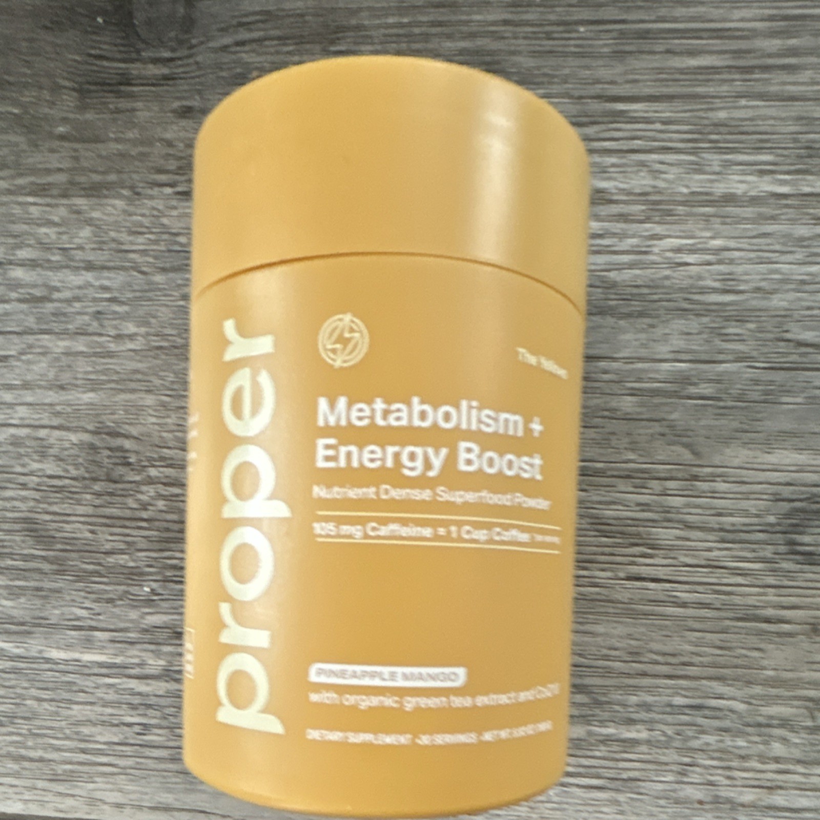 Proper Metabolism + Energy Boost Superfood Powder Pineapple Mango 105mg Green T…