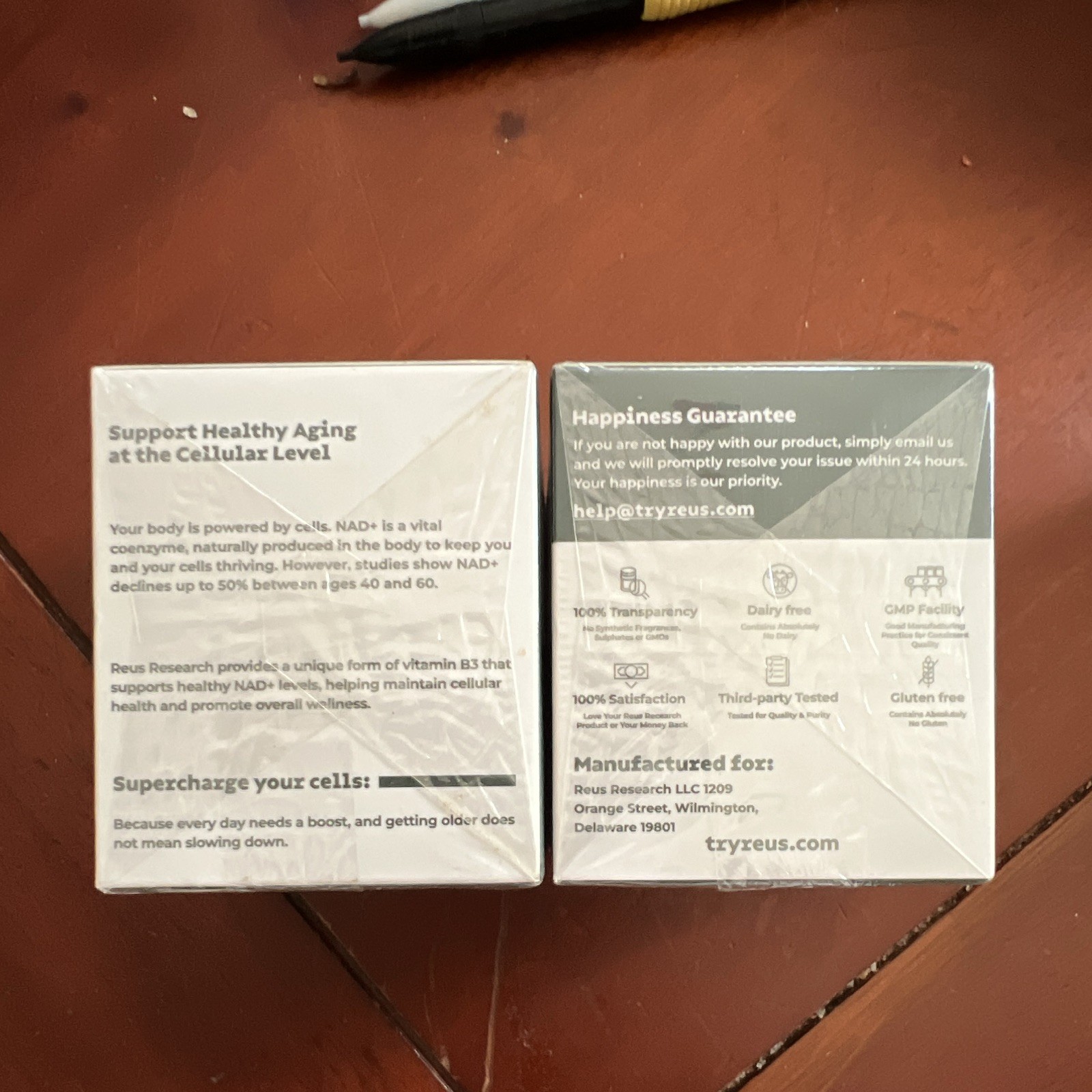 Reus Research NAD+ Nicotinamide Riboside + Resveratrol + Quercetin 900mg 80