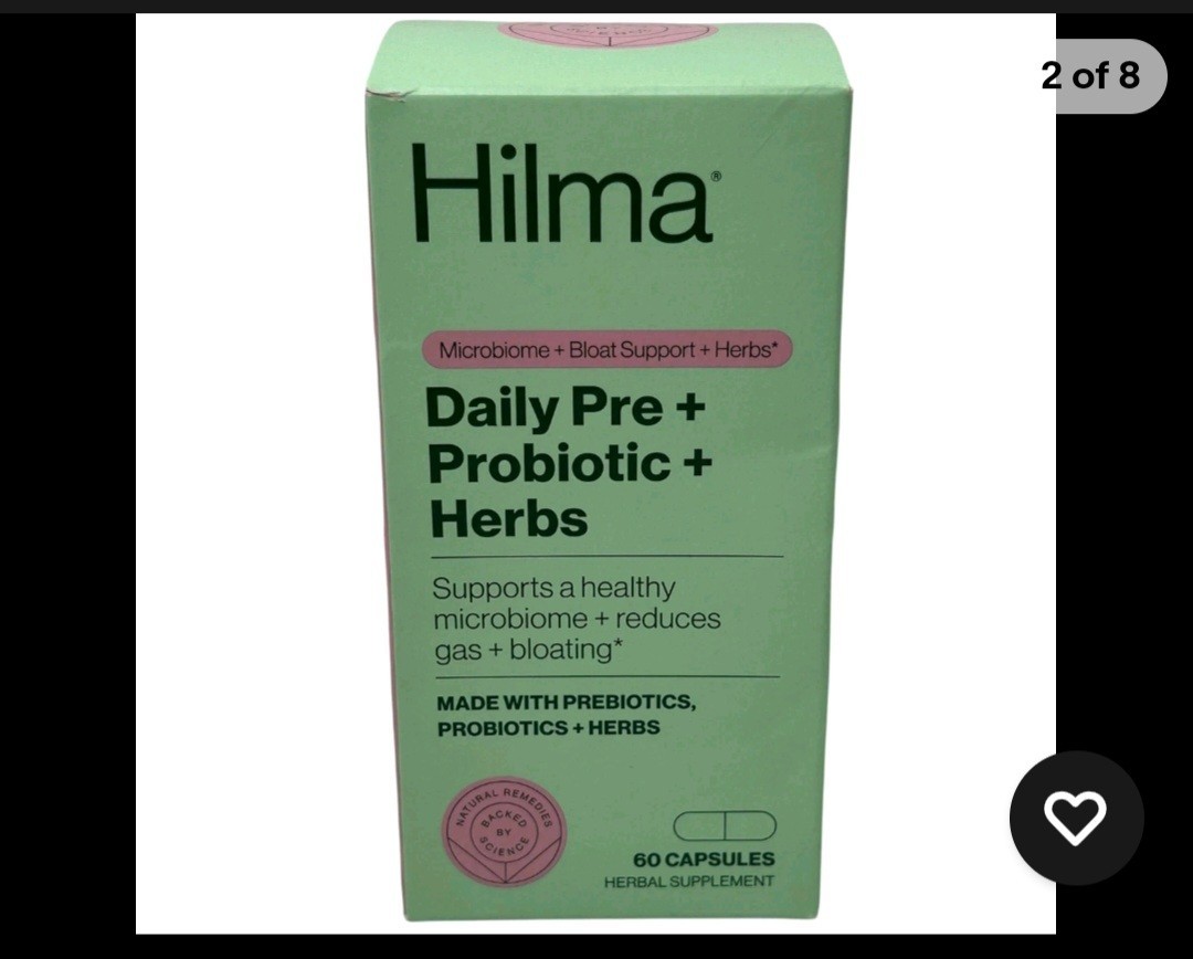 Hilma Daily Pre Probiotic Herbs 180 Capsules Support Gut Health 3 Pack Exp 09/26