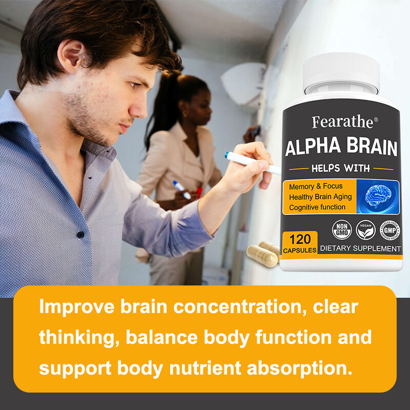 Brain Memory & Brain Support Capsules, Advanced Cognitive Formula，120Capsules