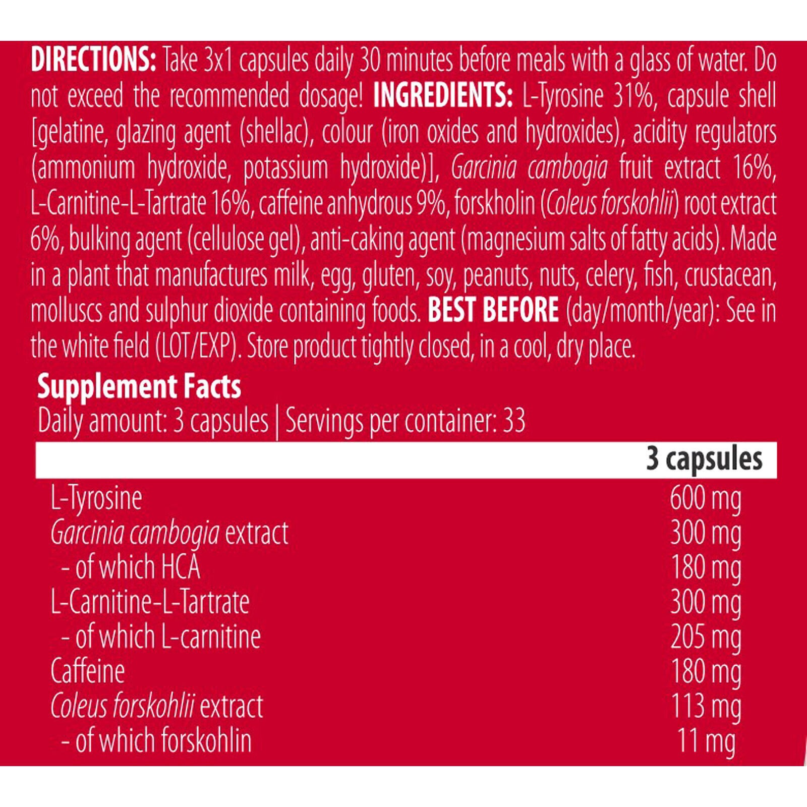 THERMO X – 100-200 Caps – Fat Loss – Strong fat burner – Powerful slimming pills