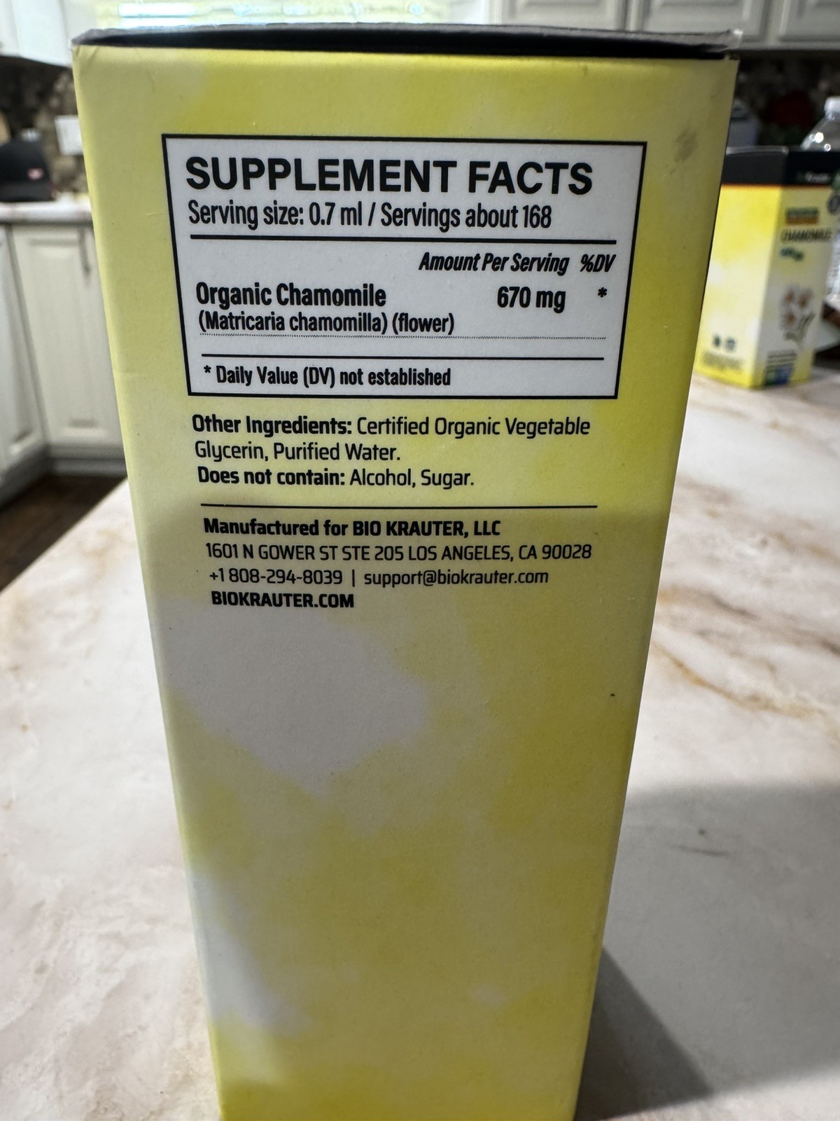 BIO KRAUTER® Chamomile Extract for Sleep Support Natural Calm Liquid Drops