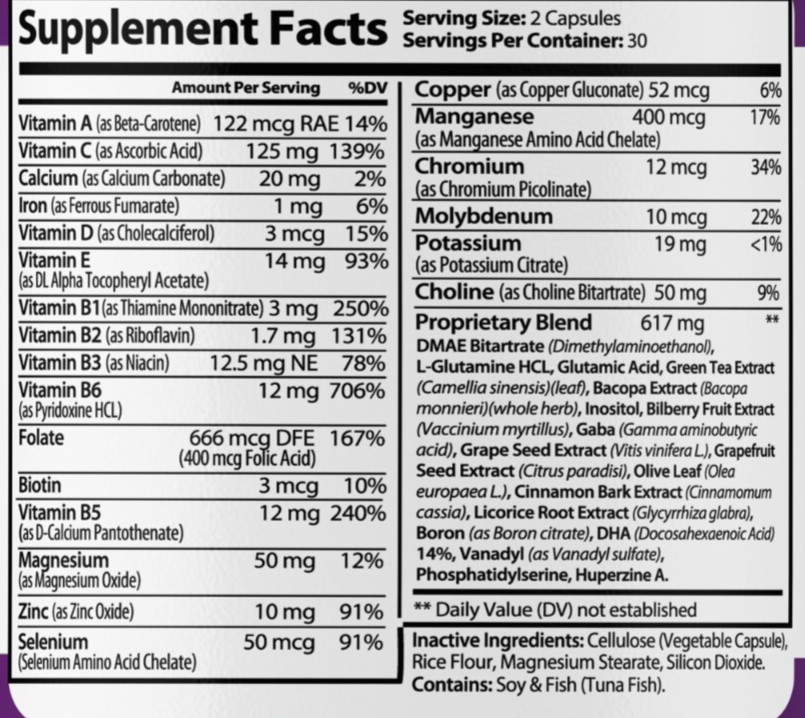 Adult Brain Booster Supplement Boost Concentration Enhance Focus & Mind13/12/25