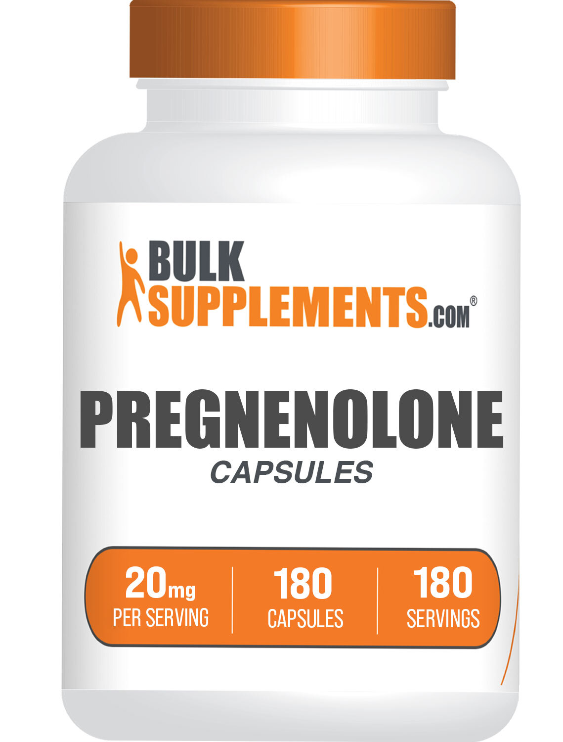 BulkSupplements Pregnenolone 180 Capsules – 20mg Per Serving