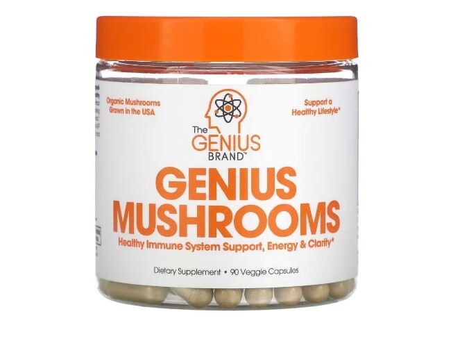 The Genius Brand, Genius Mushrooms, 2 PACK, 90 Veggie Capsules each (180 total!)