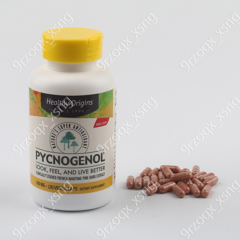 Healthy Origins Pycnogenol 100 mg | 120 Veggie Capsules（1-3 pack）