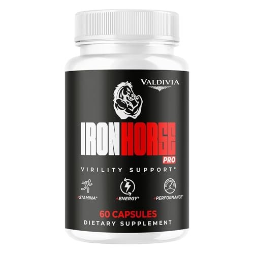 Iron Horse Iron Supplement Capsules Energy Blood Support Anemia 1 Pack 60Ct