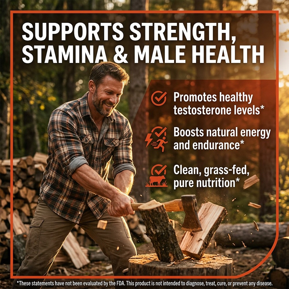 GrassFed Beef Organs Capsules-Support for Male Vitality,Prostate&Hormone Balance