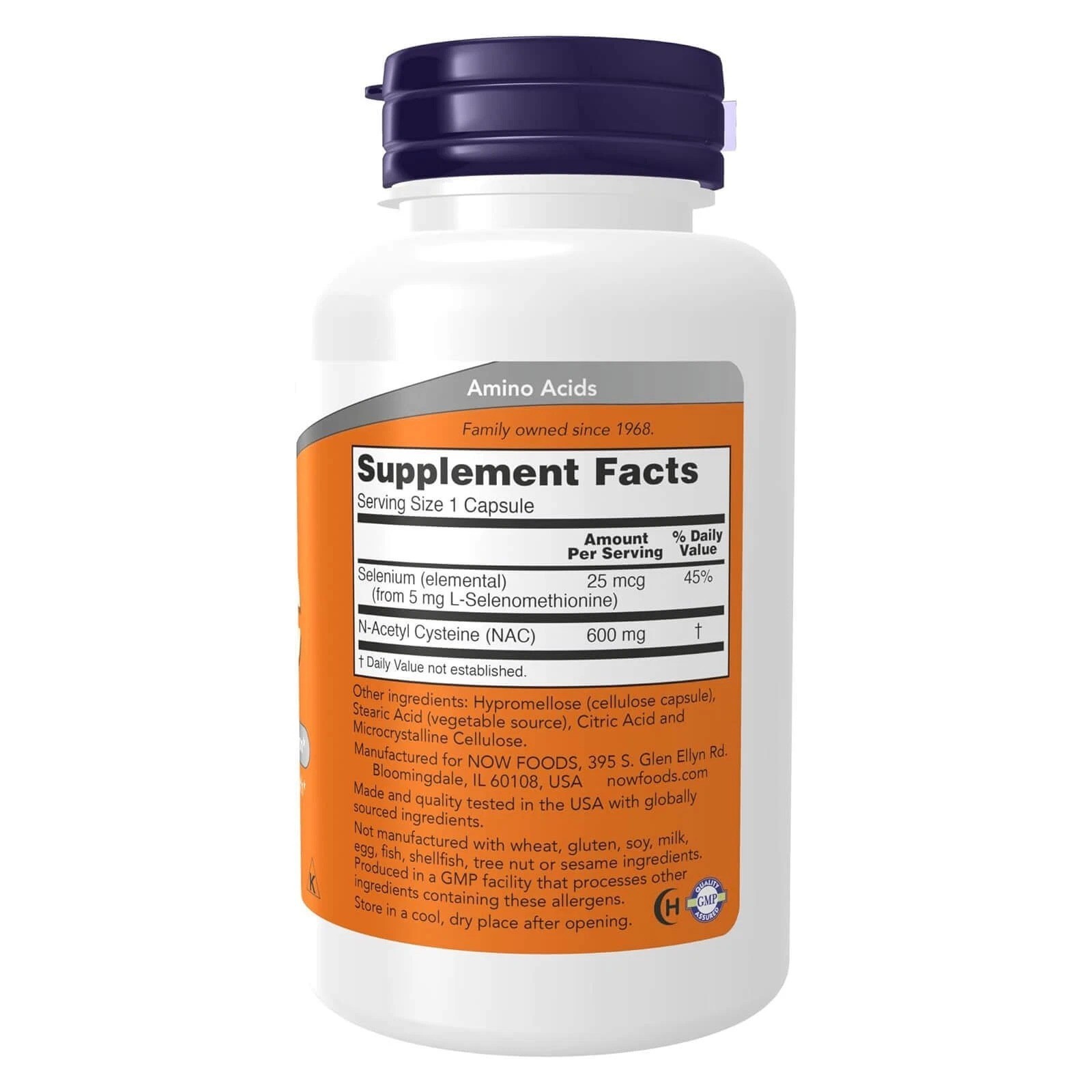 NOW FOODS NAC 600 mg 100 Veg Capsules