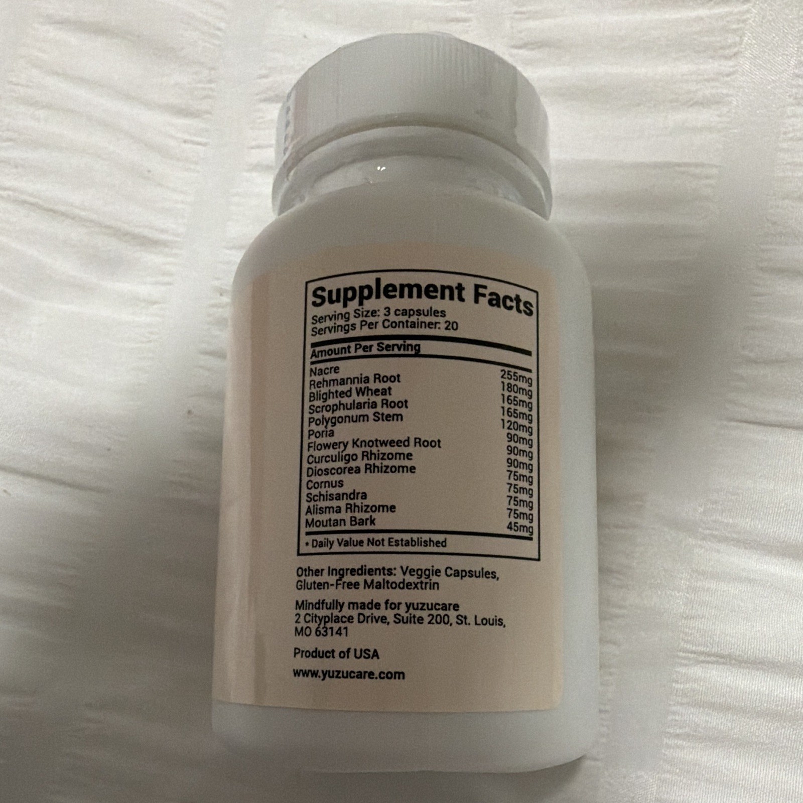 yuzucare Menopause Support 60 Capsules Non-GMO All Natural Exp 05/2030 Lot