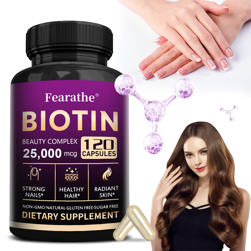 Biotin Beauty Complex 25 000 mcg Maximum Strength Hair Skin and Nails Health