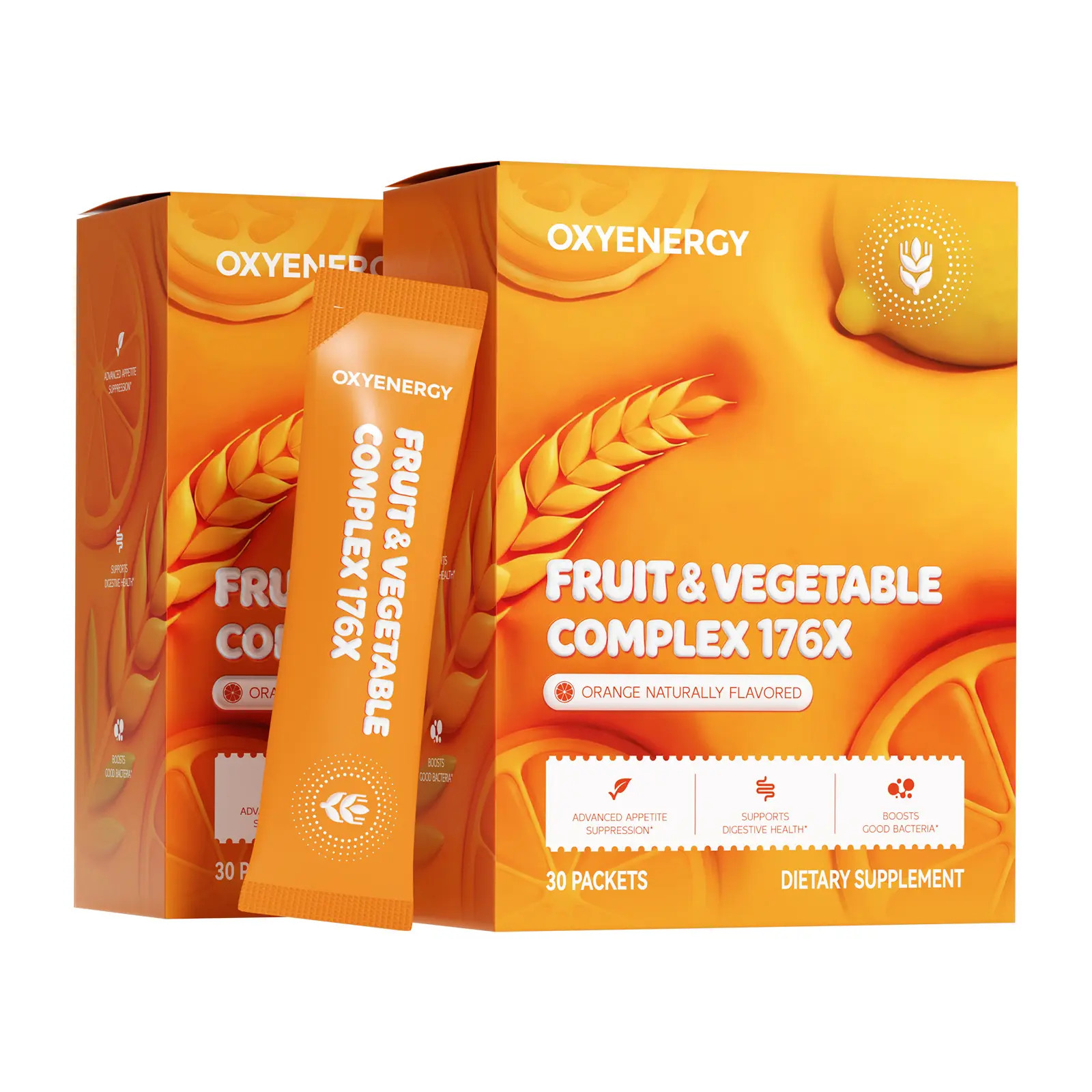 Oxyenergy Fruit & Vegetable Complex 30 Packets for Digestive Health Boost