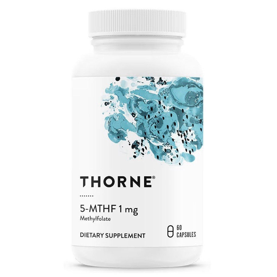 Thorne 5-MTHF 1mg Methylfolate 60 Capsules Dairy-Free Gluten-Free Soy Free
