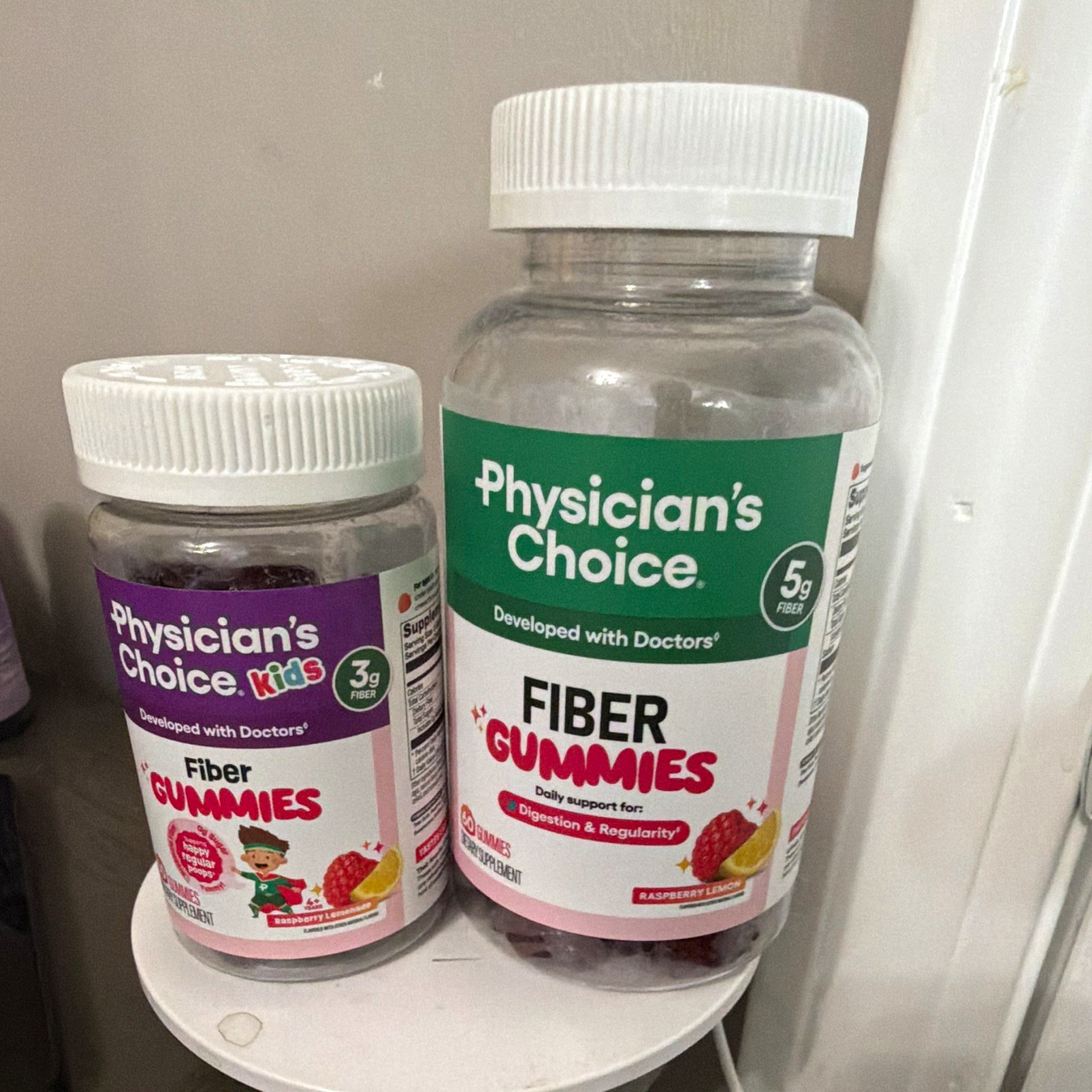 Physician’s Choice Fiber Gummies Digestive Support No Sugar Added 60 Raspberry