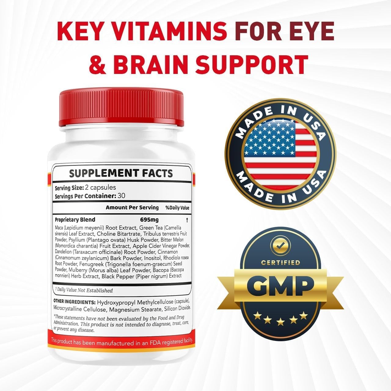Valdivia Vismax Revive 60 Capsules Vision Support Supplement Eye Health Made