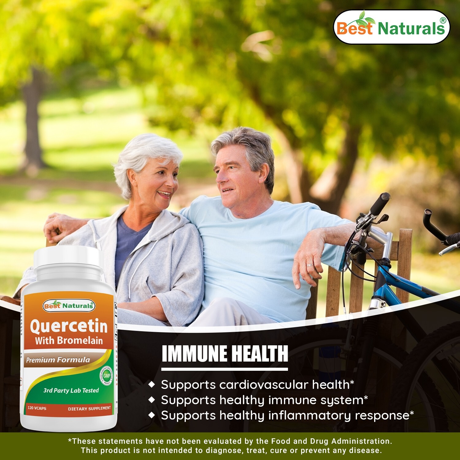 Best Naturals Quercetin with Bromelain 800mg 120 Veggie Capsule