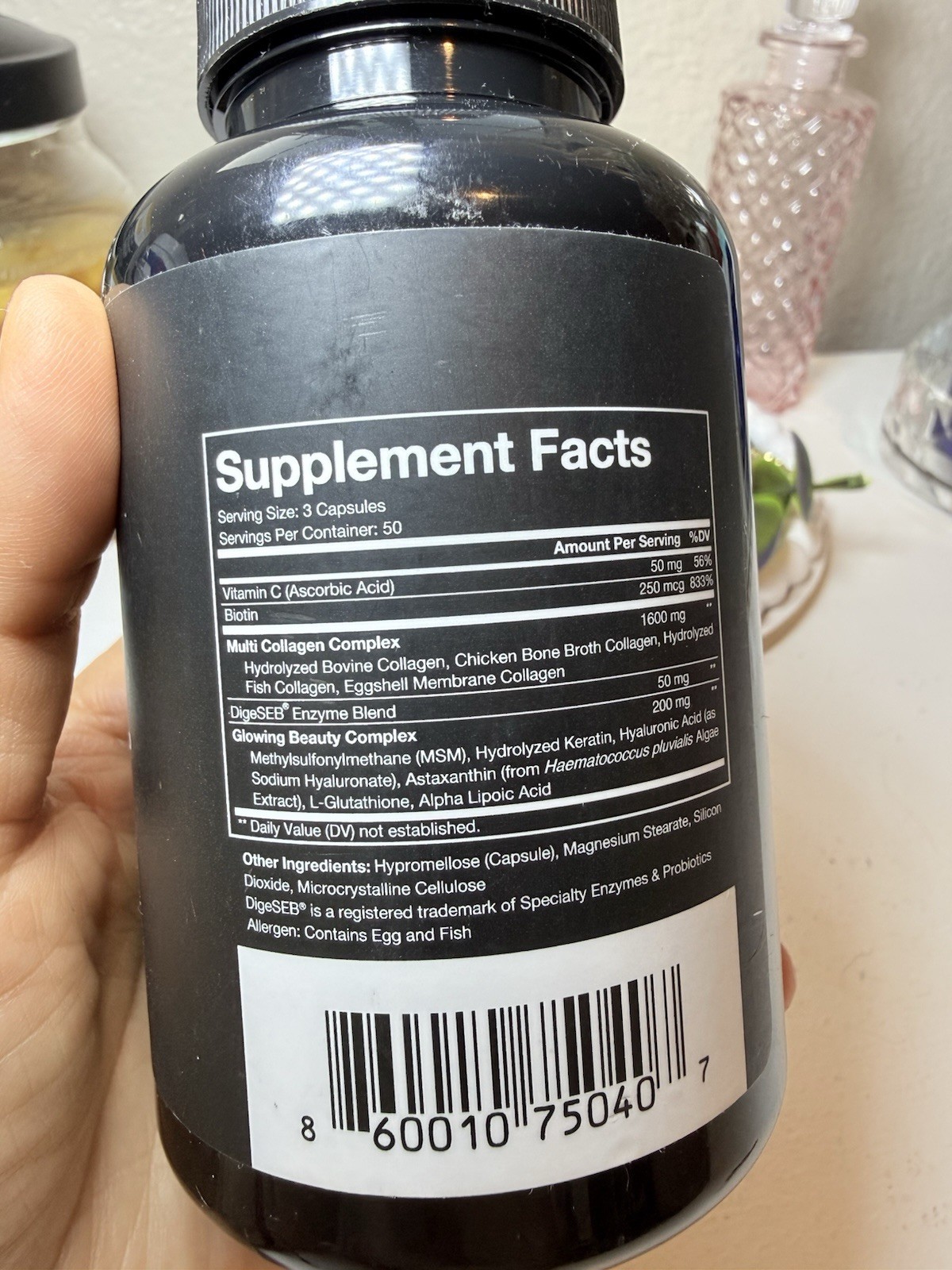 Vital Vitamins Multi-Collagen Complex Plus + Vitamin C Biotin Non-GMO 150 Caps