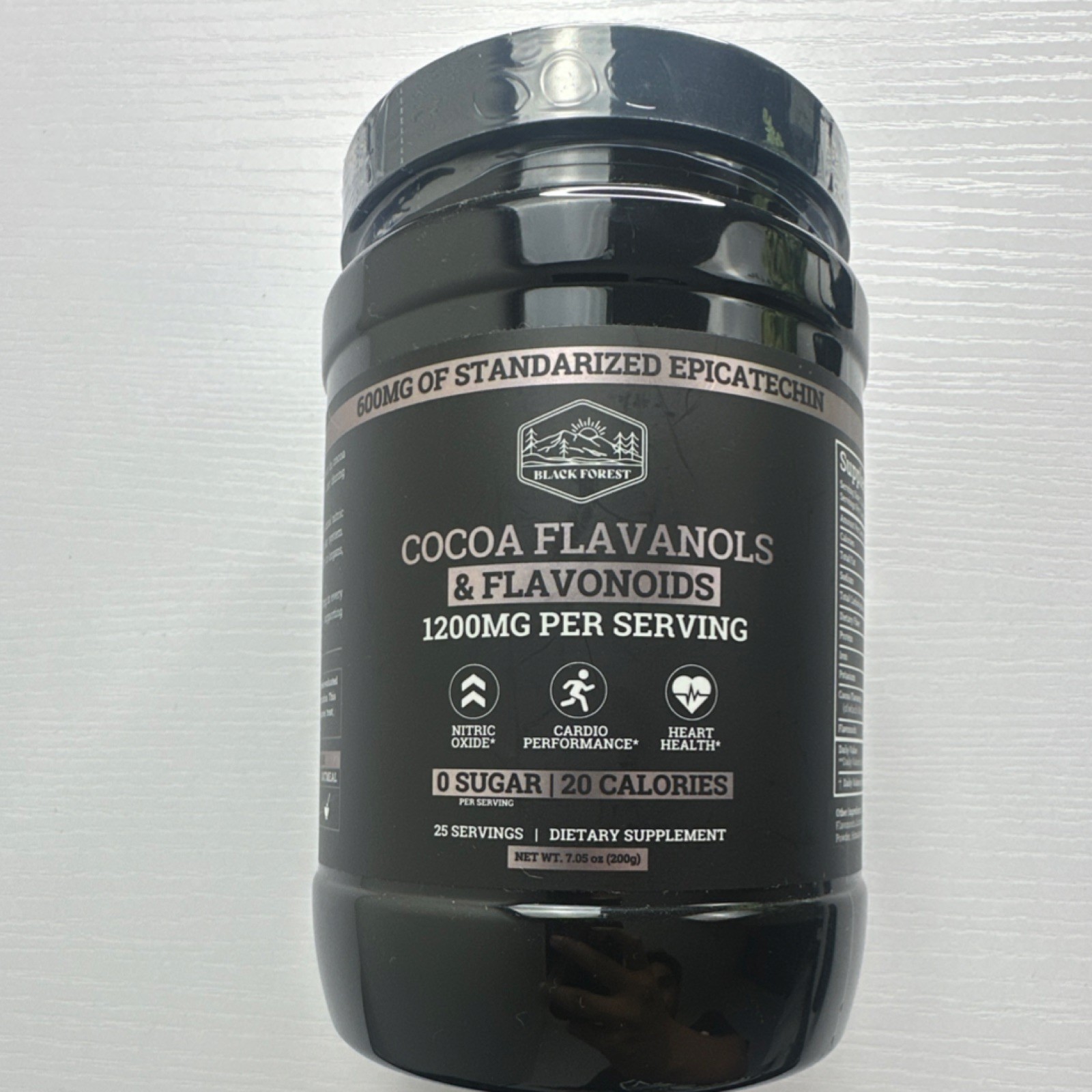 Black Forest Cocoa Flavanols & Flavonoids Powder Vegan 7.05oz Exp 08/2028