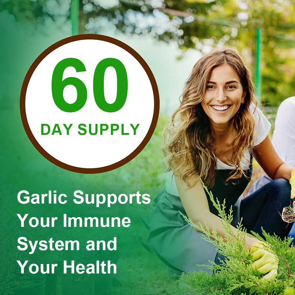 Garlic Capsules 3600mg – Natural Garlic Ingredients – Immune System Health