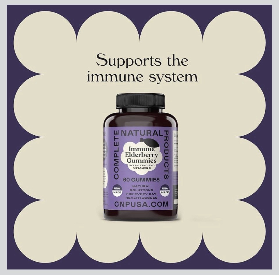 Complete Natural Products Elderberry Zinc Vitamin C Immune Support Gummies 60