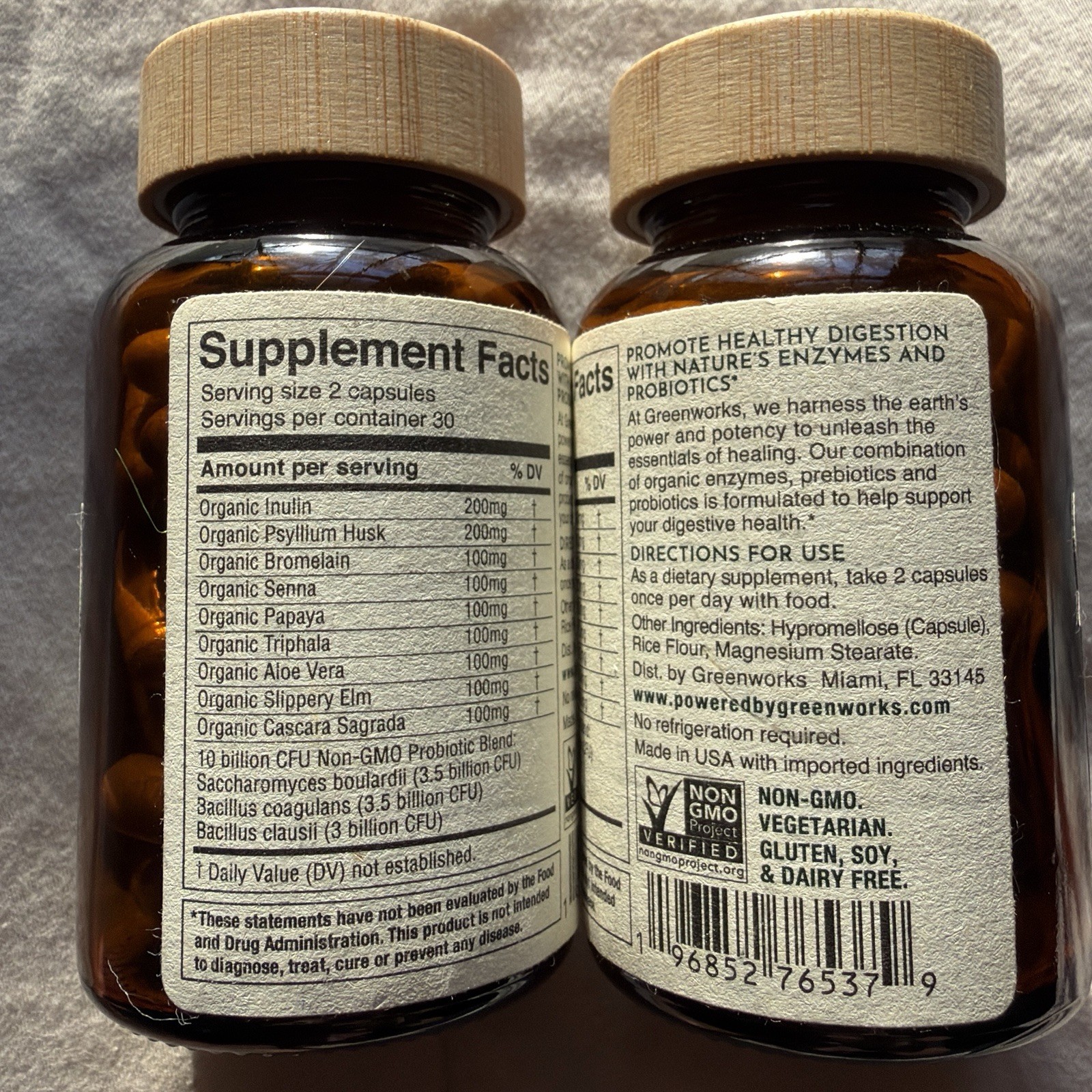 Greenworks Digestive Health Supplement 2 pack 120 capsules
