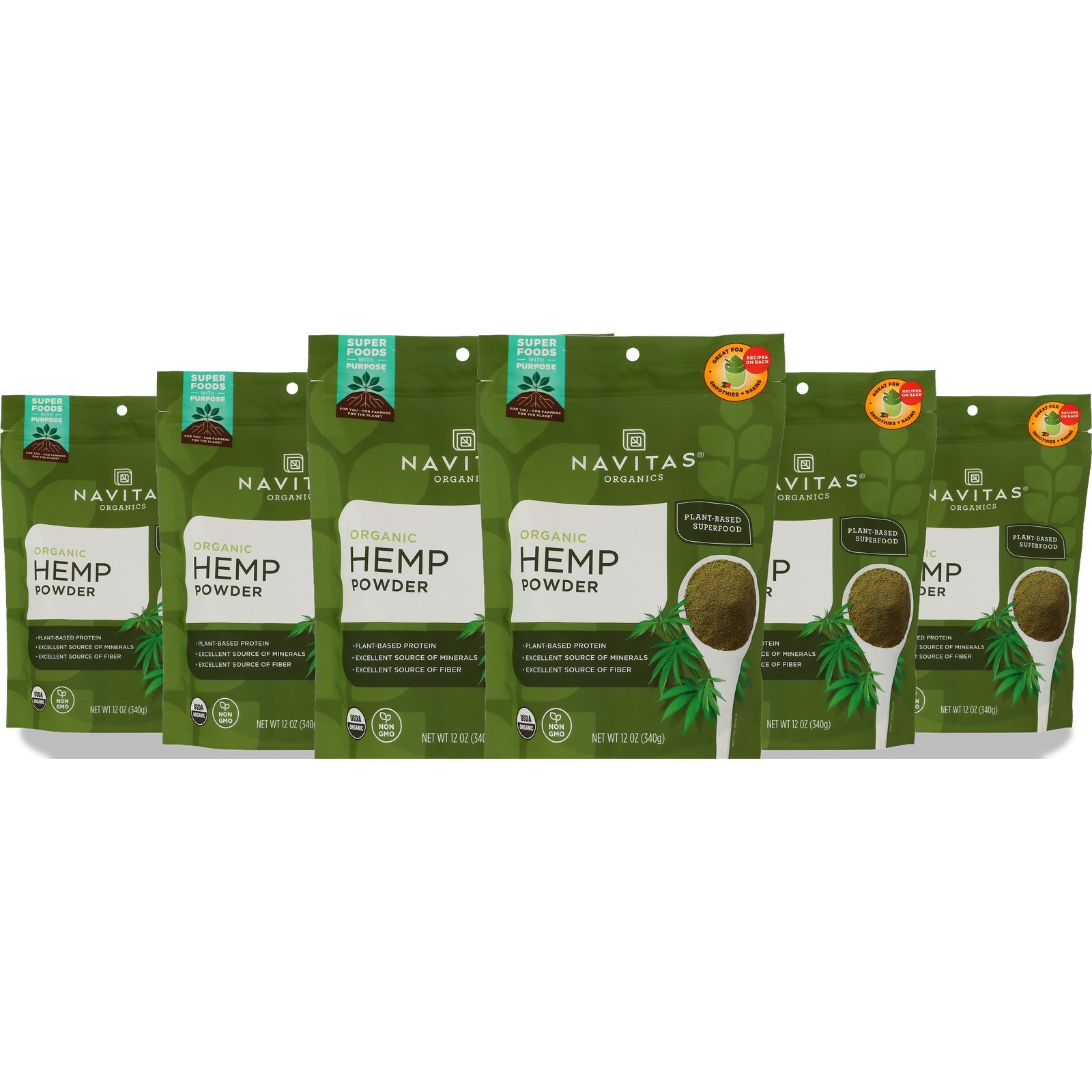Organic Hemp Powder 12 Oz By Navitas Organics 6 Pack