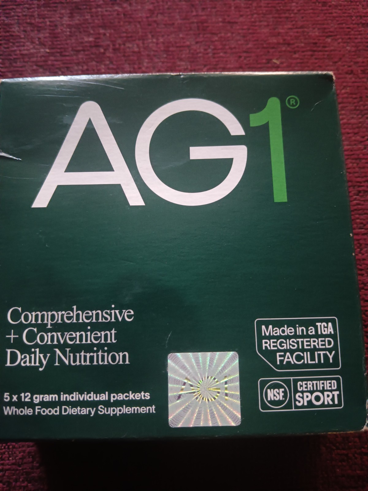 AG1 Athletic Greens-5 Sngl Serv Powder Supplement Travel Packets 0.42oz◾Exp 1/25