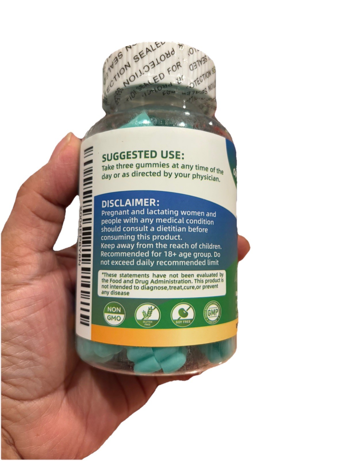Openovomins Creatine Monohydrate Gummies Blueberry 6400mg 90 Count New Exp 11/26