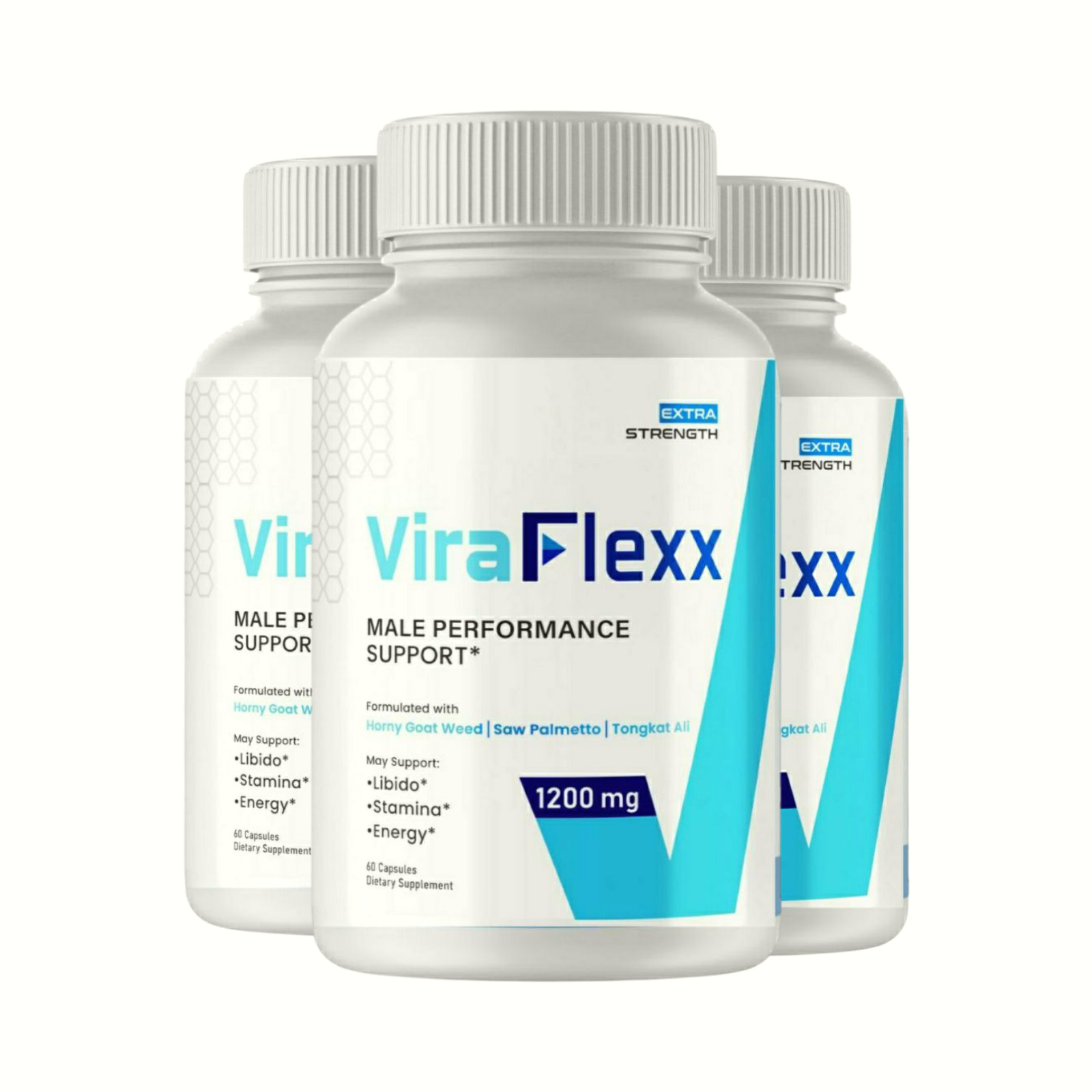 3-Pack ViraFlexx Capsules, Vira Flexx Mens Dietary Supplement (180 Capsules)