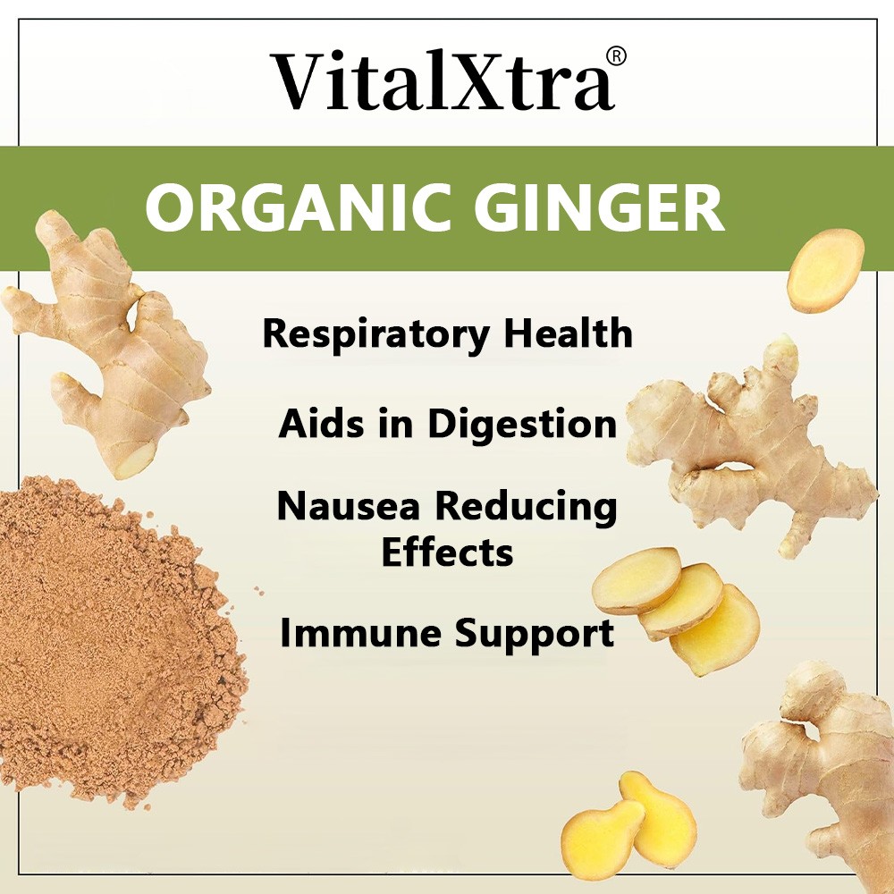 Organic ginger root: Supports immune balance & digestive and respiratory health