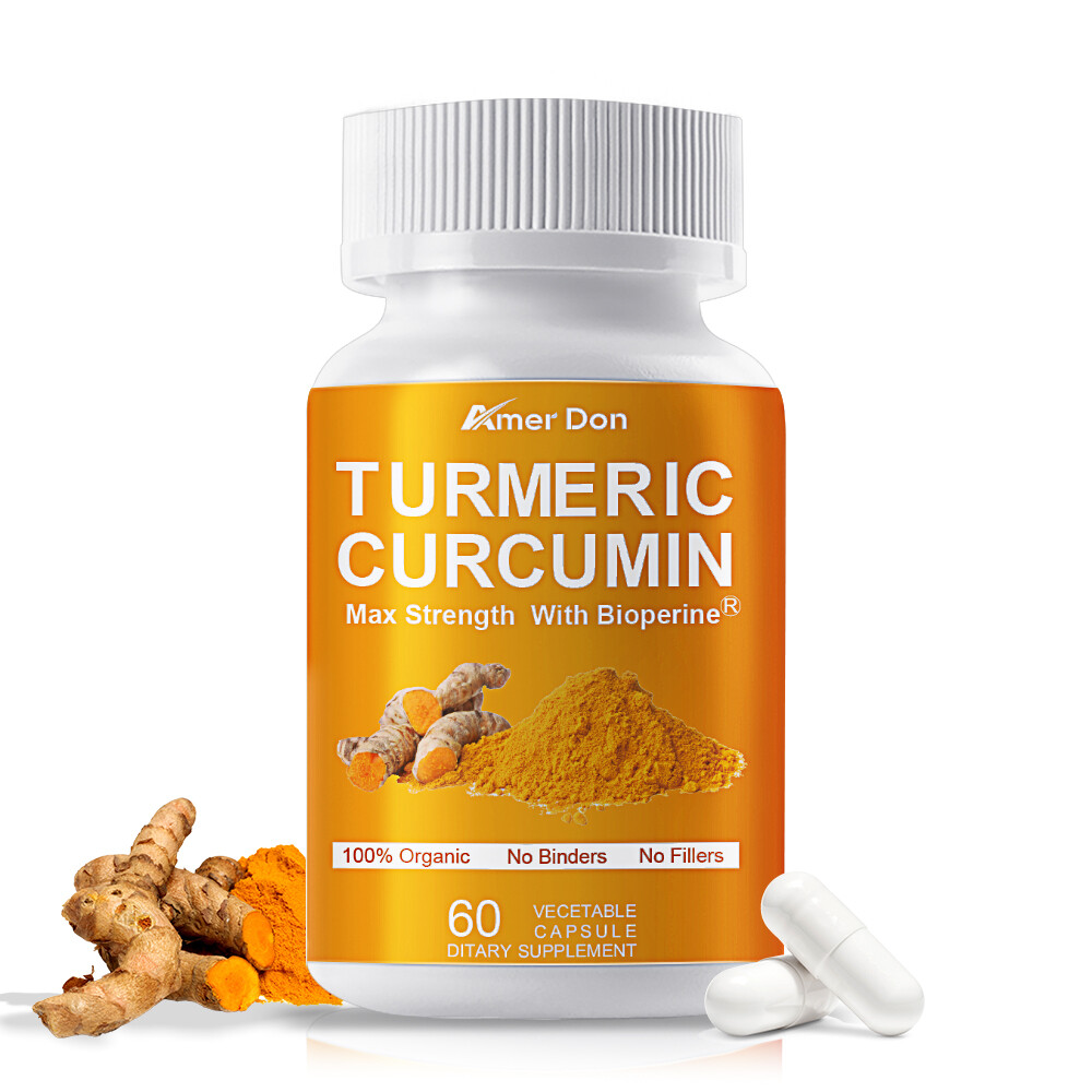 Organic Turmeric Curcumin 10000mg – 95% High Strength Capsules with Black Pepper