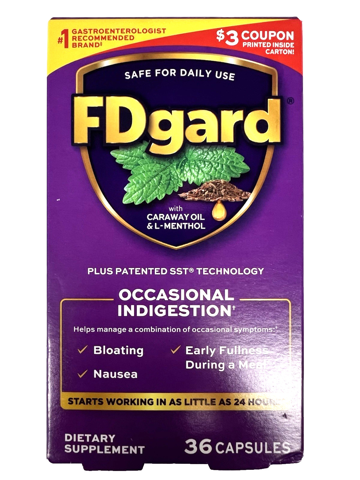 NEW! FDgard Dietary Supplement 36 Capsules & FAST FREE SHIP! Exp. 02/27