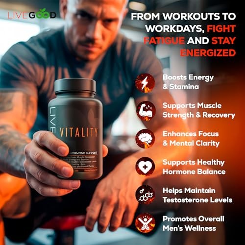 LiveGood Vitality Men’s Support Supplement – Energy & Stamina