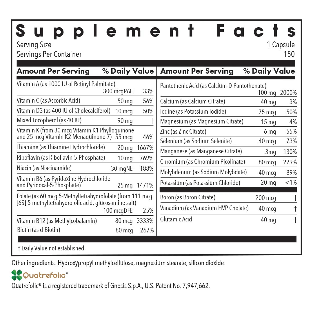 Multi-Vi-Min Without Copper & Iron 150 capsules Allergy Research Group