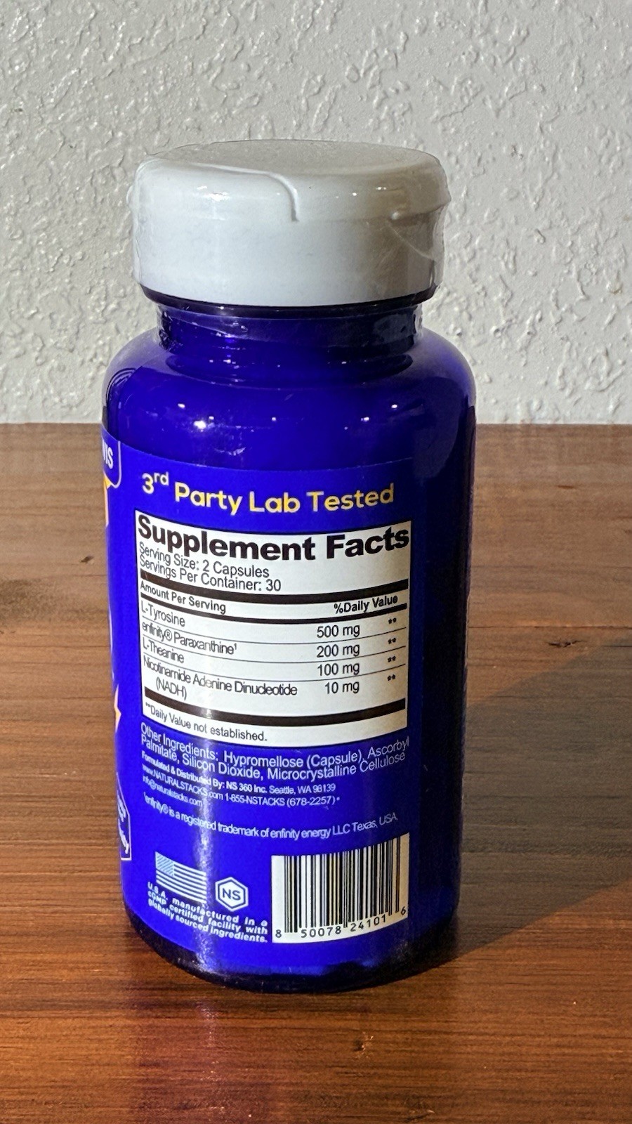 Natural Stacks Neuro Alert Brain Energy & Stamina Support Vegan 60 Capsules